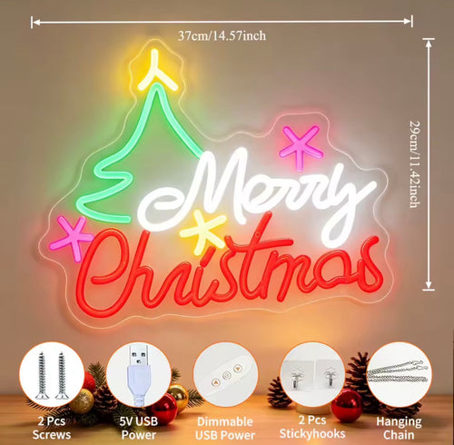 Merry Christmas Neon Sign