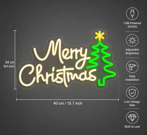 Merry Christmas Neon Sign